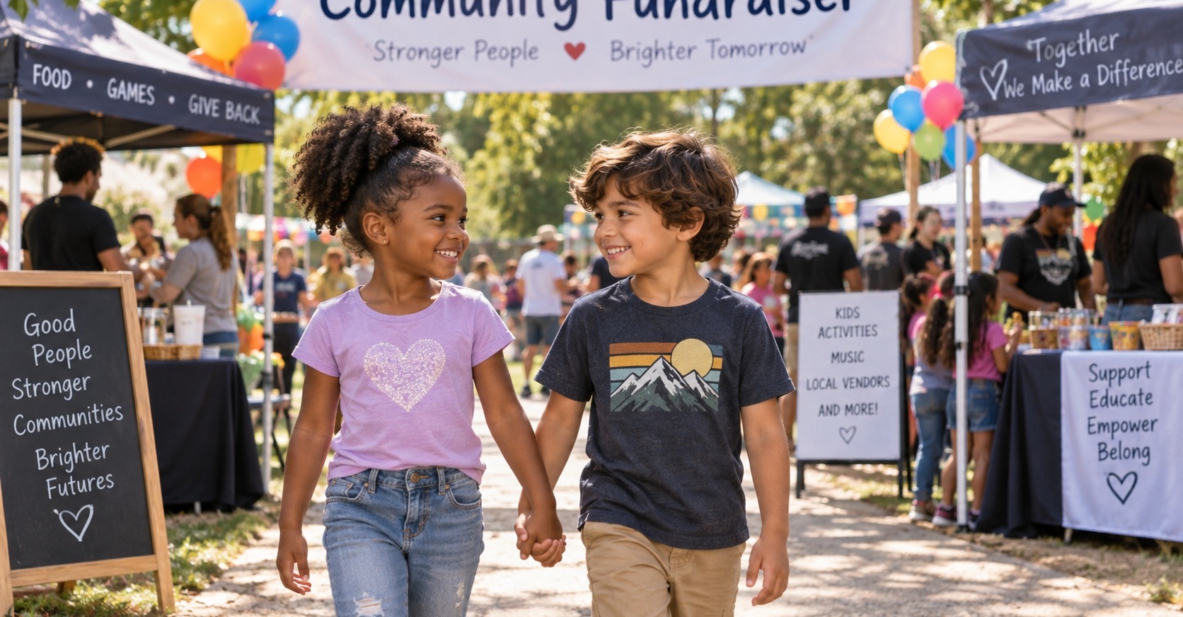 Community members joining hands